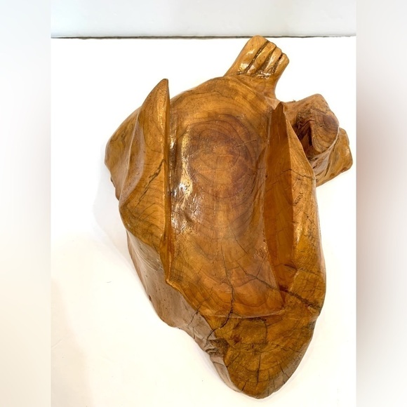 Vintage Carved Natural Wooden Wine Holder EUC - Picture 4 of 5